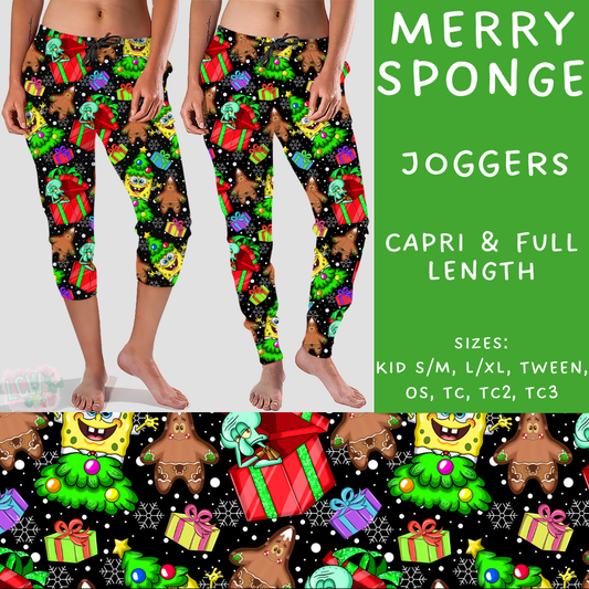 PREORDER Batch #219 - Christmas Characters - Closes 10/21 - ETA late Nov - Merry Sponge Full and Capri Length Joggers