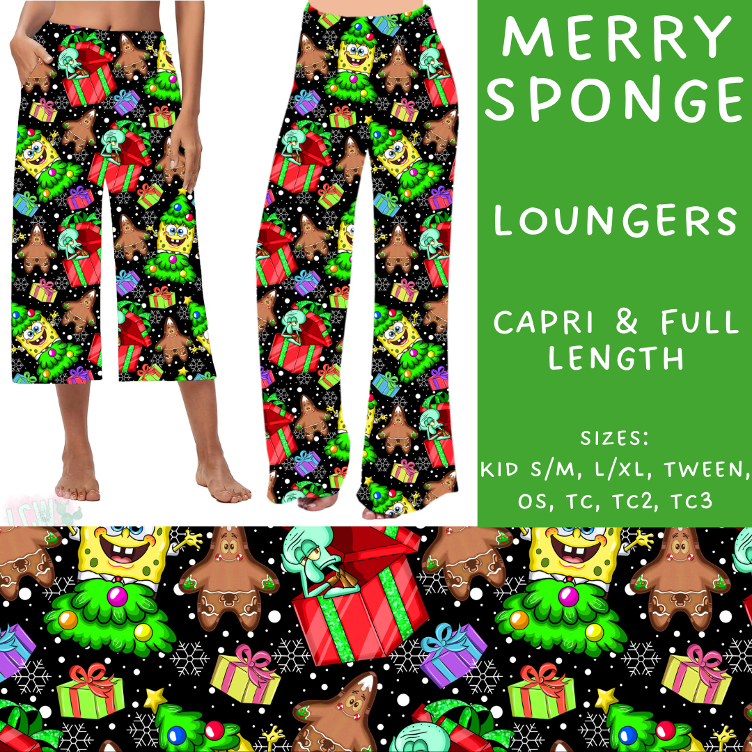 PREORDER Batch #219 - Christmas Characters - Closes 10/21 - ETA late Nov - Merry Sponge Capri and Full Length Loungers