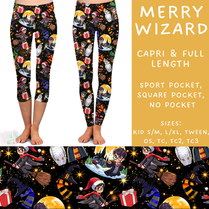 PREORDER Batch #219 - Christmas Characters - Closes 10/21 - ETA late Nov - Merry Wizard Full and Capri Length Leggings