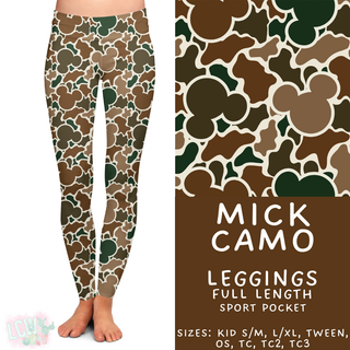Batch #462 - Fun Run 17 - Closes 12/10 - ETA late Jan - Mick Camo Full Length Leggings