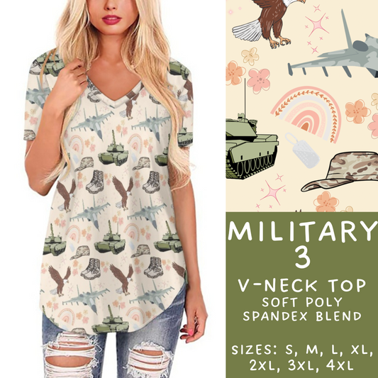 Batch #248 - Careers Collection - Closes 12/4 - ETA late Jan - Military 3 V-Neck Tee