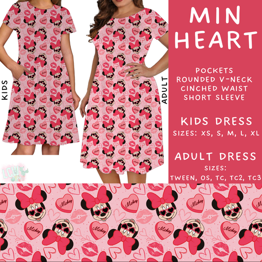 Batch #250 - Magical Valentine - Closes 12/9 - ETA late Jan - Min Heart Big Hugs Adult & Kids Dresses