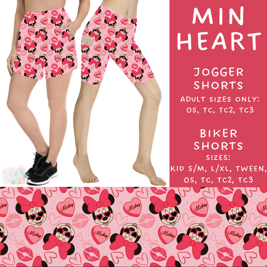 Batch #250 - Magical Valentine - Closes 12/9 - ETA late Jan - Min Heart Biker & Jogger Shorts