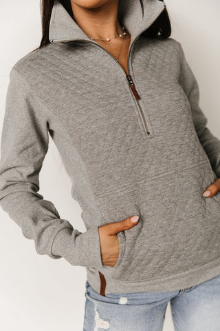 Quilted HalfZip - Charcoal
