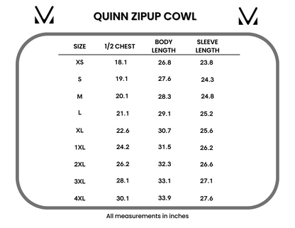 Quinn ZipUp Cowl - Black | Women's Hoodie