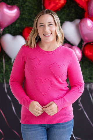 IN STOCK Be Mine Sweater - Hot Pink