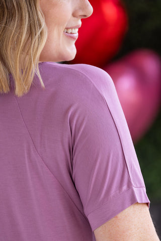 IN STOCK Bamboo V Neck Tee - Pink