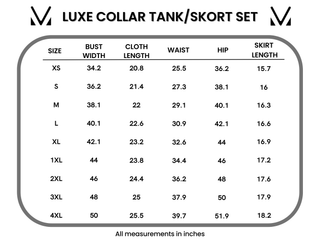 IN STOCK Luxe Collar Tank/Skort Set - Heathered Neutral