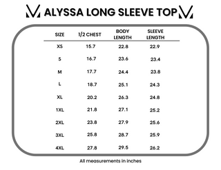 IN STOCK Alyssa Long Sleeve Top - Black
