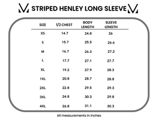IN STOCK Striped Henley Long Sleeve - Burgundy FINAL SALE