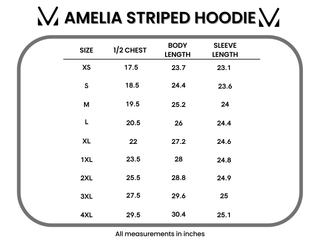 IN STOCK Amelia Striped Hoodie - Sky Blue