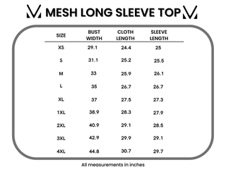 IN STOCK Mesh Long Sleeve Top - Stars