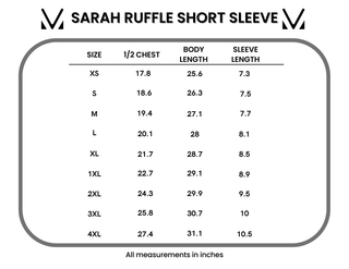IN STOCK Sarah Ruffle Short Sleeve - Blushwood Floral