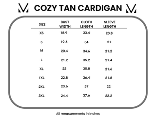 IN STOCK Cozy Cardigan - Tan