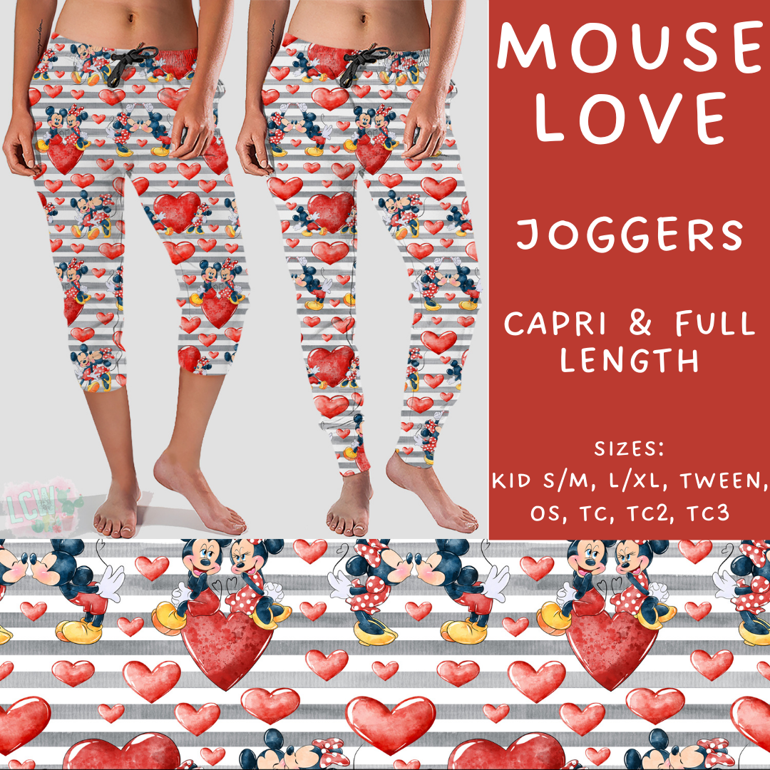 Batch #250 - Magical Valentine - Closes 12/9 - ETA late Jan - Mouse Love Full and Capri Length Joggers