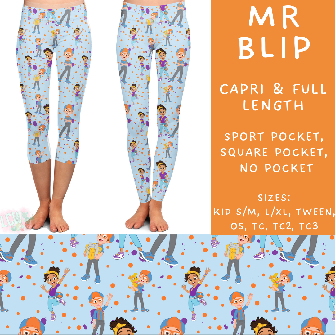 Batch #278 - Cool Characters 7 - Closes 1/29 - ETA early April - Mr Blip Full and Capri Length Leggings