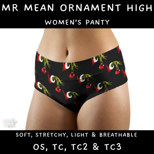 Batch #232 - Christmas Underwear - Closes 10/31 ETA early/mid Dec - Mr Mean Ornament High Panty