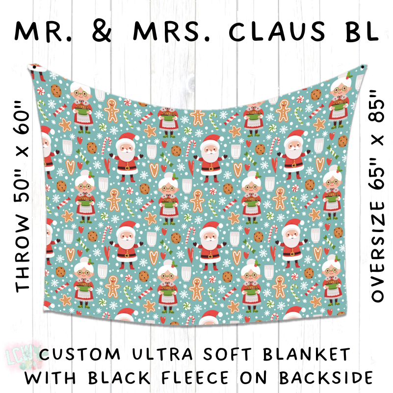 PREORDER Batch #216 - Cozy Christmas Blankets Presale - Closes 10/14 - ETA Early Dec - Mr & Mrs Claus BL