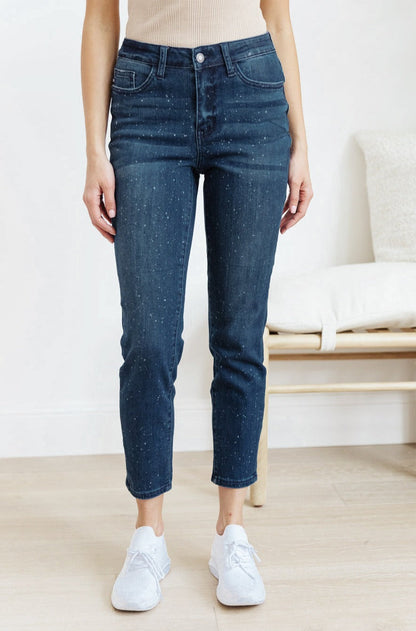 Mid-Rise Relaxed Fit Mineral Wash Jeans