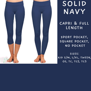 Navy Leggings Sport Pocket