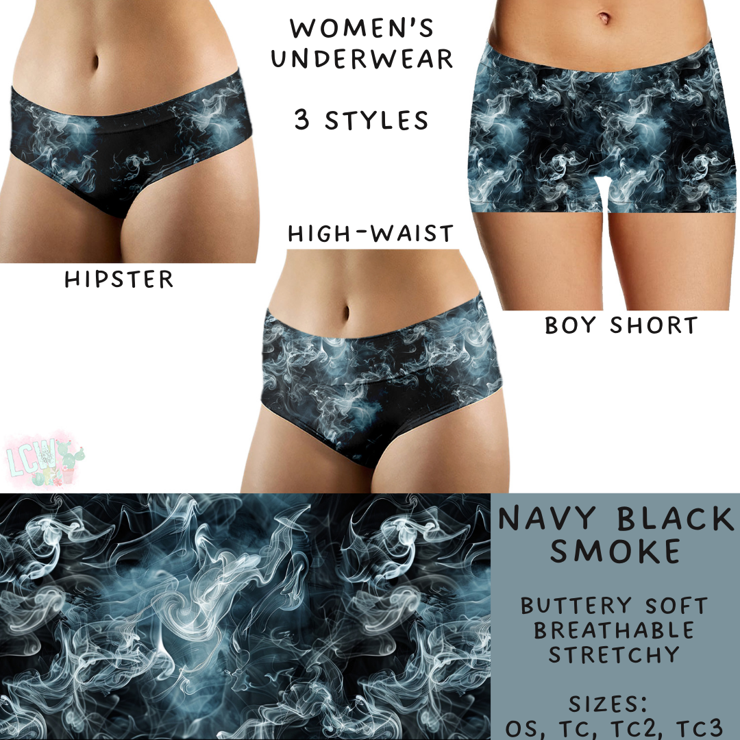 Batch #244 - Comfortable Underwear 2 - Closes 11/27 - ETA mid/late Jan - Navy Black Smoke Women's Underwear