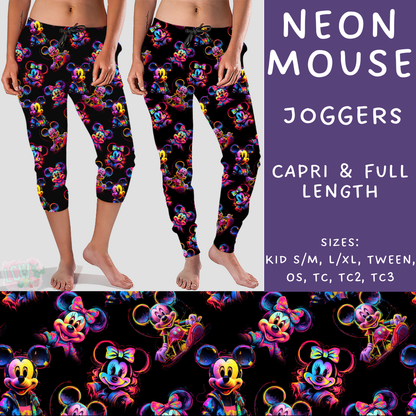 Batch #239 - Magical Faves 9 - Closes 11/18 - ETA early/mid Jan - Neon Mouse Full and Capri Length Joggers