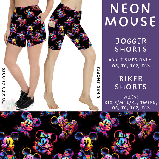 Batch #239 - Magical Faves 9 - Closes 11/18 - ETA early/mid Jan - Neon Mouse Biker & Jogger Shorts