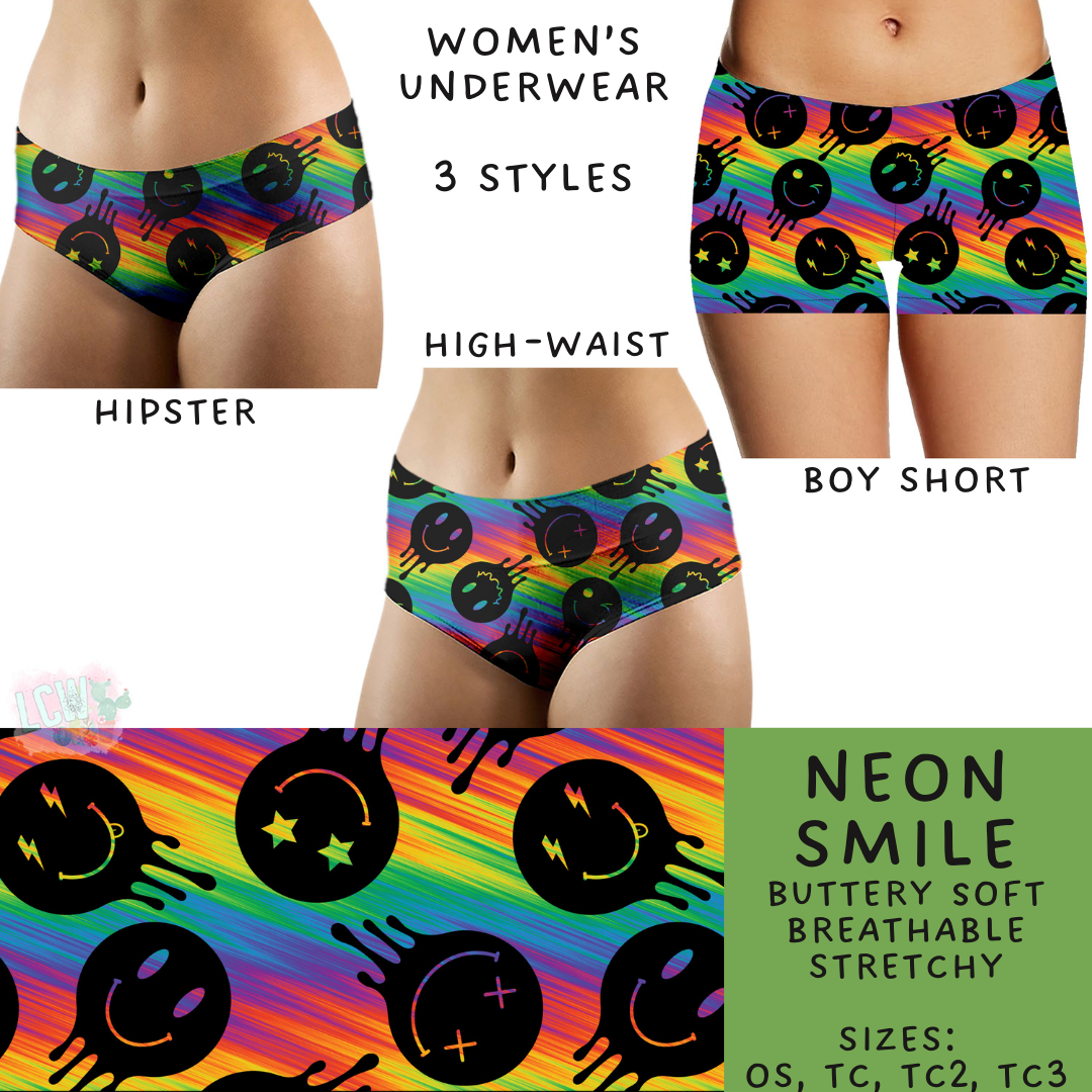 Batch #244 - Comfortable Underwear 2 - Closes 11/27 - ETA mid/late Jan - Neon Smile Women's Underwear