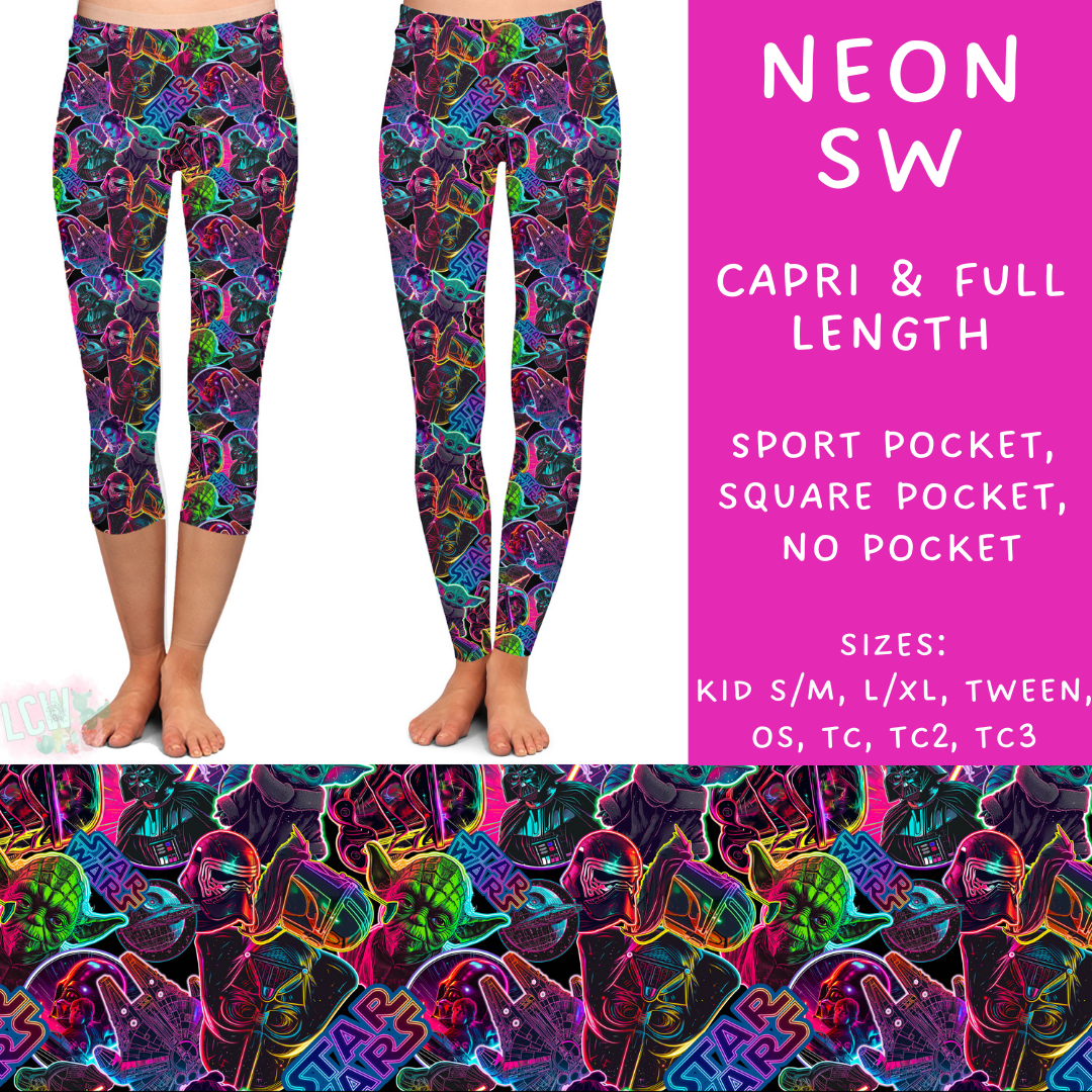 Batch #247 - Cool Characters 6 - Closes 12/2 - ETA late Jan - Neon SW Full and Capri Length Leggings