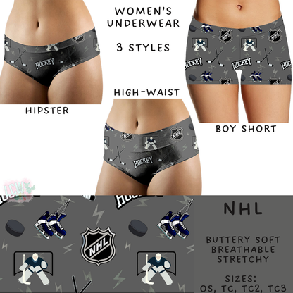 Batch #244 - Comfortable Underwear 2 - Closes 11/27 - ETA mid/late Jan - NHL Women's Underwear