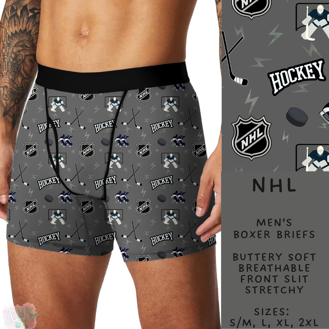 Batch #244 - Comfortable Underwear 2 - Closes 11/27 - ETA mid/late Jan - NHL Men's Boxer Briefs