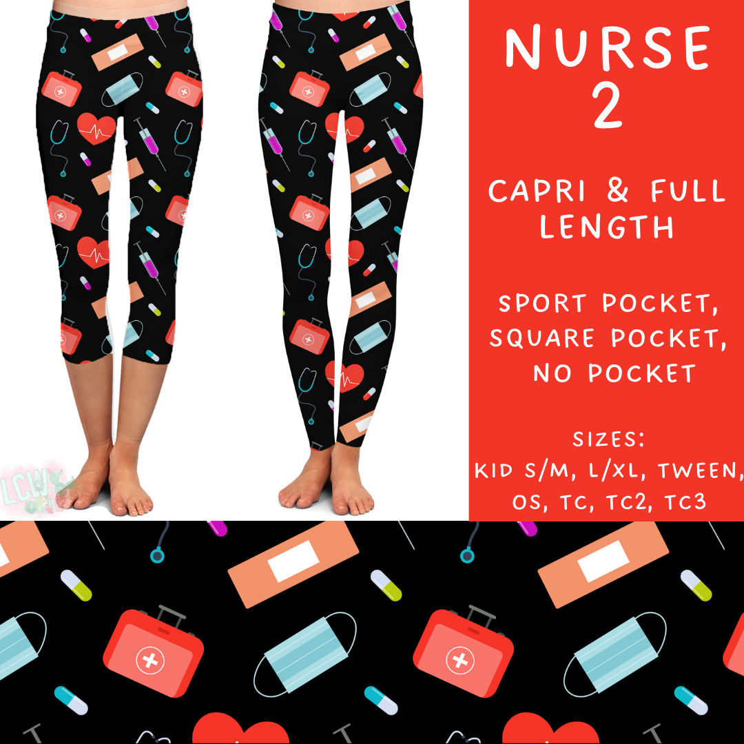 Batch #248 - Careers Collection - Closes 12/4 - ETA late Jan - Nurse 2 Full and Capri Length Leggings