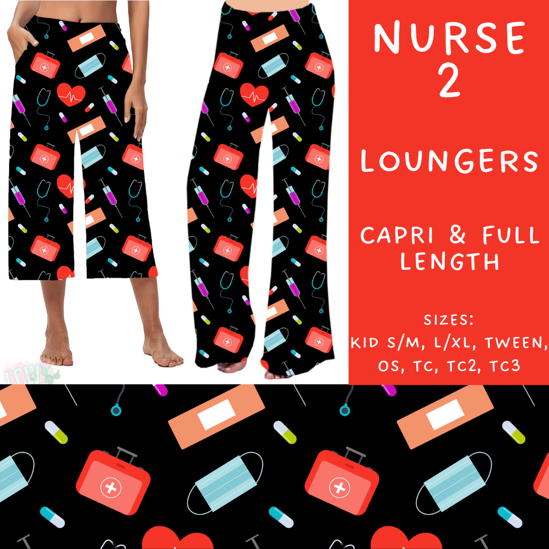 Batch #248 - Careers Collection - Closes 12/4 - ETA late Jan - Nurse 2 Capri and Full Length Loungers