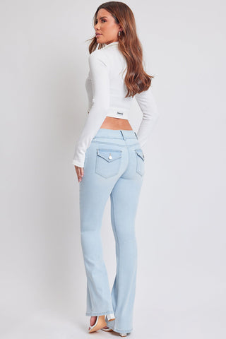 Women's Flare Flap Back Pocket Jeans