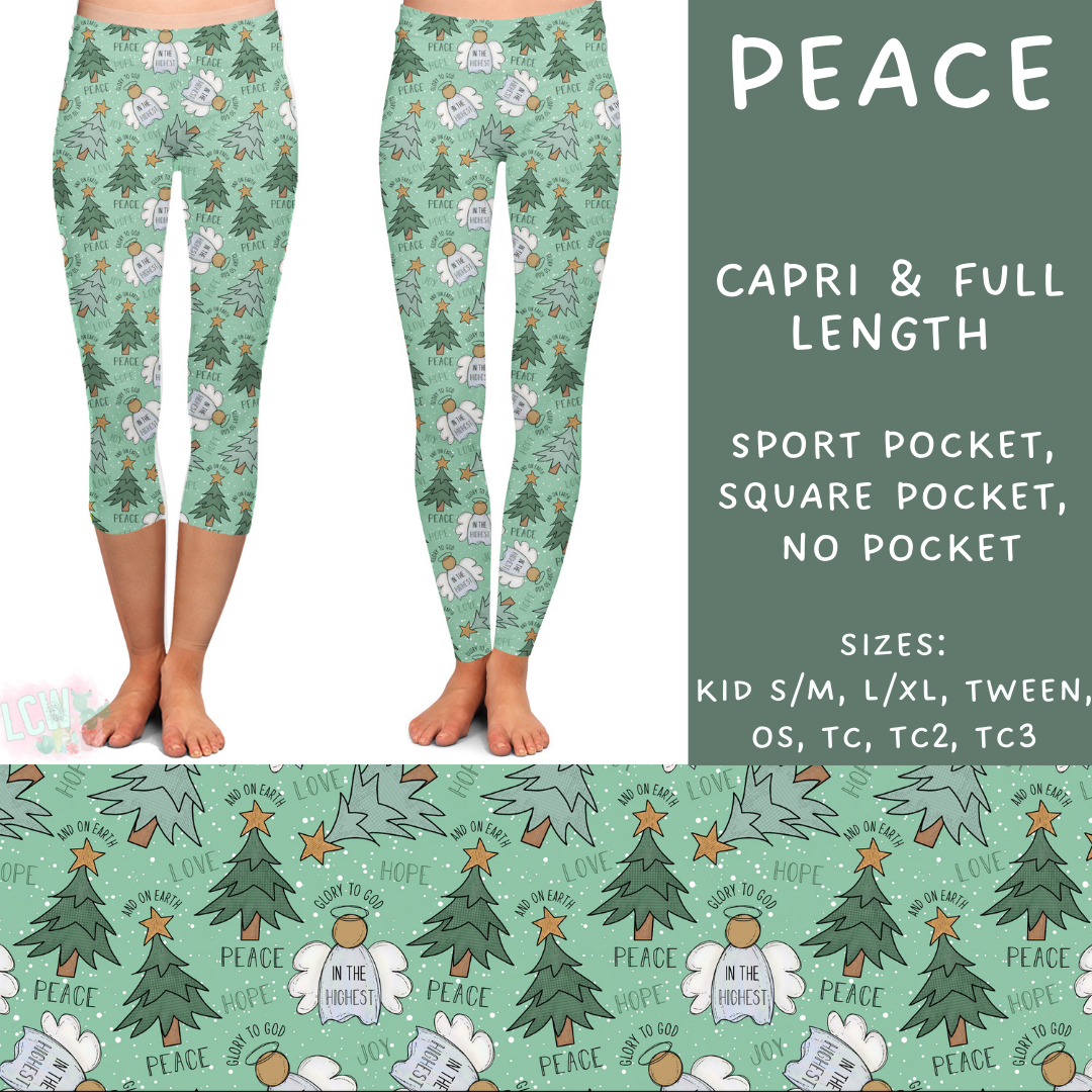 PREORDER  Batch #217 - Christmas Spirit - Closes 10/16 - ETA late Nov - Peace Full and Capri Length Leggings