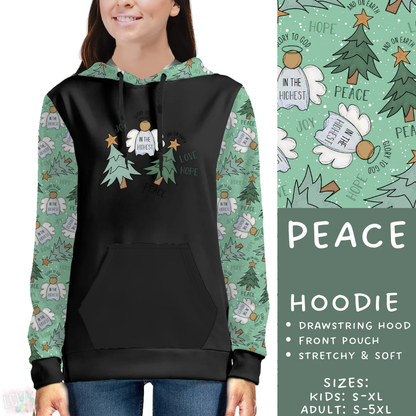 PREORDER  Batch #217 - Christmas Spirit - Closes 10/16 - ETA late Nov - Peace Hoodie