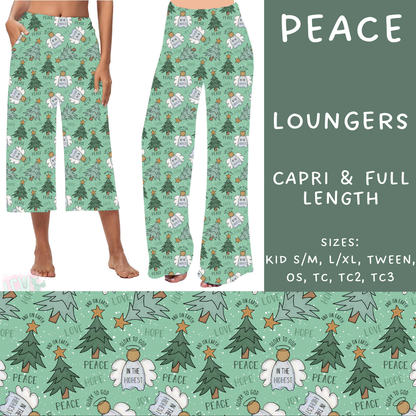 PREORDER  Batch #217 - Christmas Spirit - Closes 10/16 - ETA late Nov - Peace Capri and Full Length Loungers