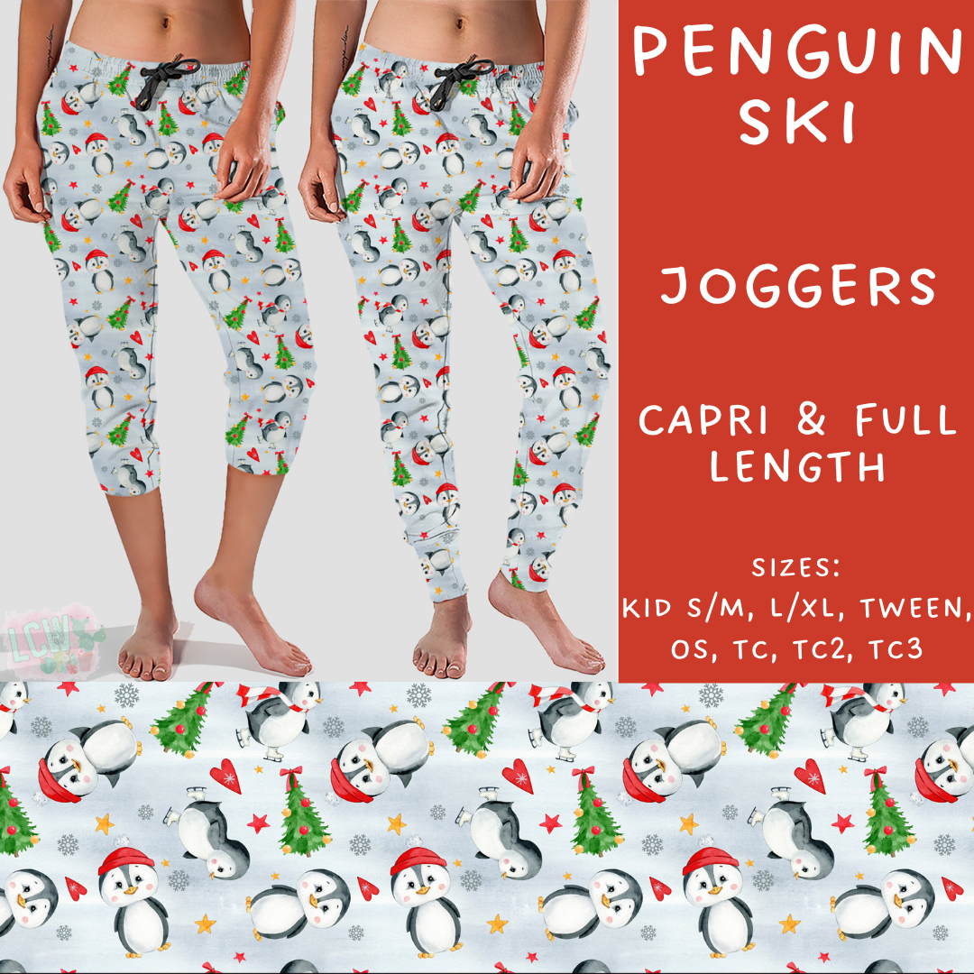 PREORDER  Batch #217 - Christmas Spirit - Closes 10/16 - ETA late Nov - Penguin Ski Full and Capri Length Joggers