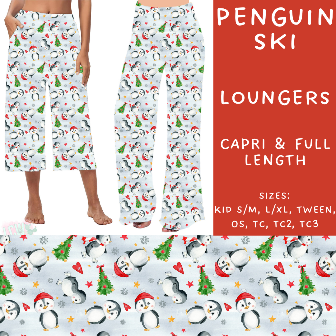 PREORDER  Batch #217 - Christmas Spirit - Closes 10/16 - ETA late Nov - Penguin Ski Capri and Full Length Loungers