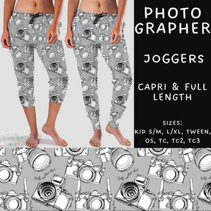 Batch #248 - Careers Collection - Closes 12/4 - ETA late Jan - Photographer Full and Capri Length Joggers