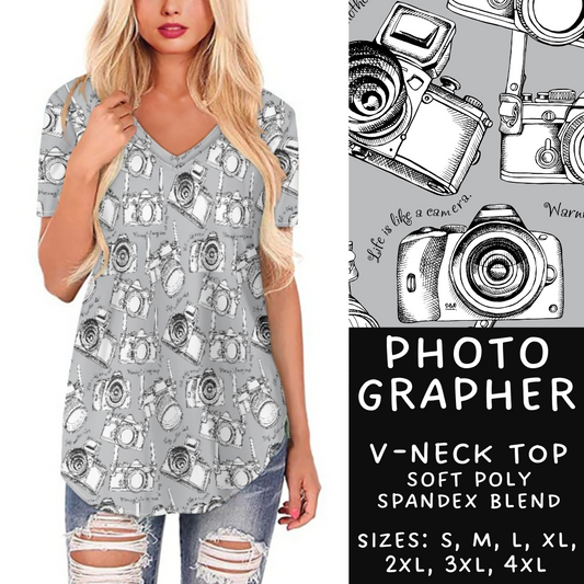 Batch #248 - Careers Collection - Closes 12/4 - ETA late Jan - Photographer V-Neck Tee