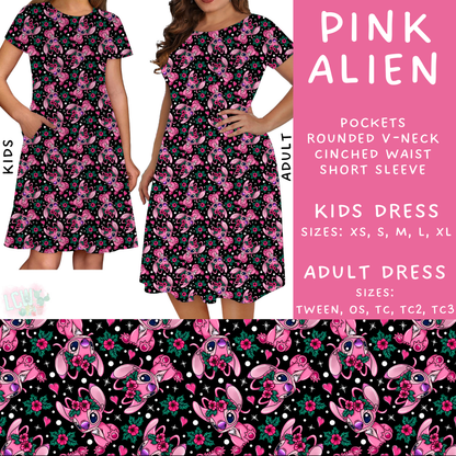 Batch #250 - Magical Valentine - Closes 12/9 - ETA late Jan - Pink Alien Big Hugs Adult & Kids Dresses