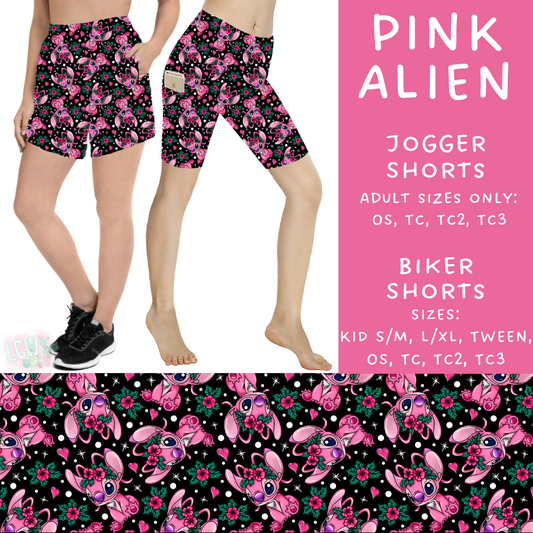 Batch #250 - Magical Valentine - Closes 12/9 - ETA late Jan - Pink Alien Biker & Jogger Shorts