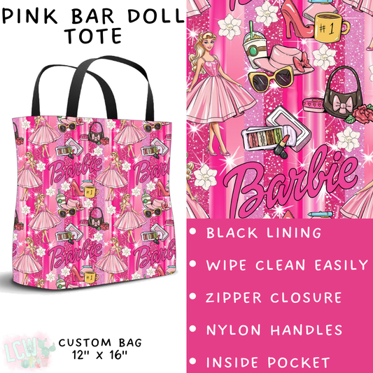 Batch #247 - Cool Characters 6 - Closes 12/2 - ETA late Jan - Pink Bar Doll Tote