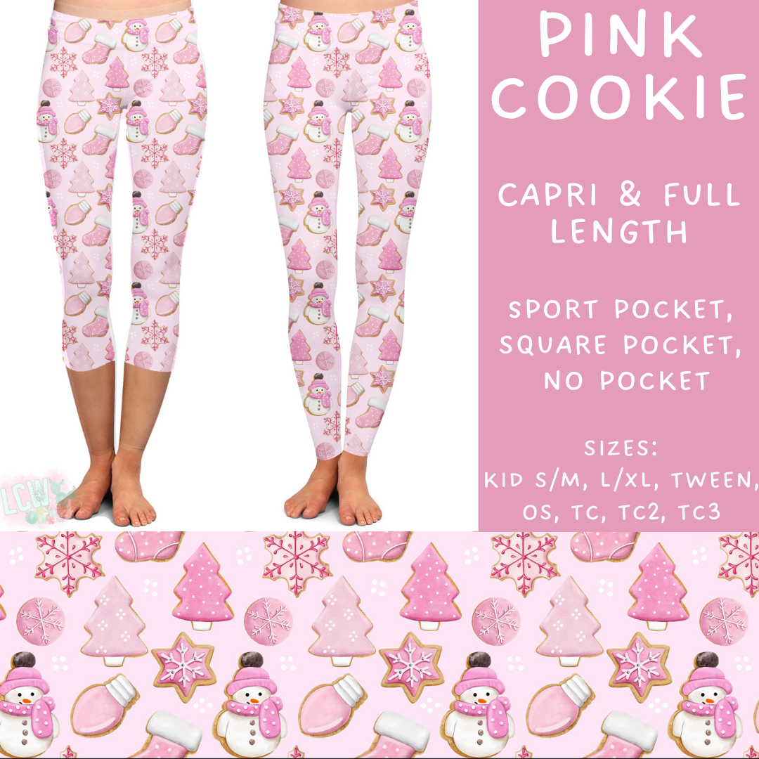 PREORDER  Batch #217 - Christmas Spirit - Closes 10/16 - ETA late Nov - Pink Cookie Full and Capri Length Leggings