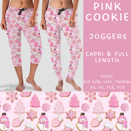 PREORDER  Batch #217 - Christmas Spirit - Closes 10/16 - ETA late Nov - Pink Cookie Full and Capri Length Joggers