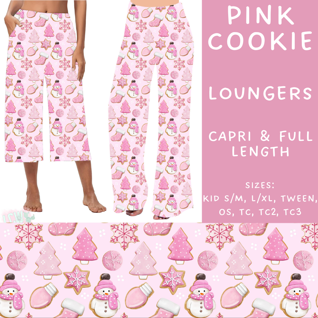 PREORDER  Batch #217 - Christmas Spirit - Closes 10/16 - ETA late Nov - Pink Cookie Capri and Full Length Loungers