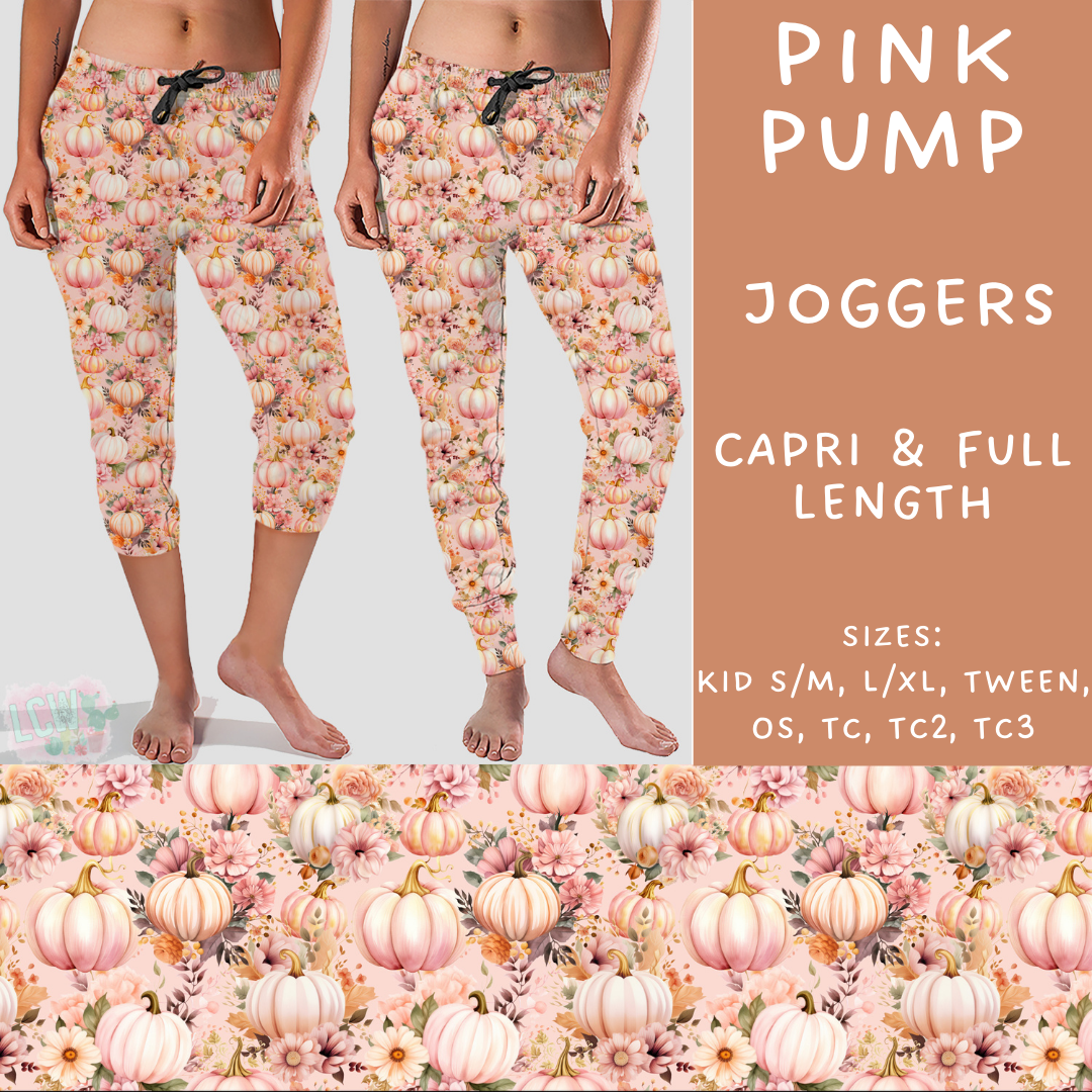 PREORDER Batch #207 - Fall Fun - Closes 9/27 - ETA mid Nov - Pink Pump Full and Capri Length Joggers