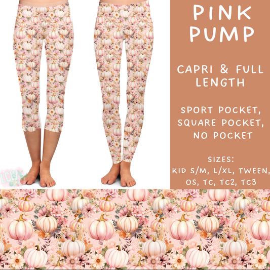 PREORDER Batch #207 - Fall Fun - Closes 9/27 - ETA mid Nov - Pink Pump Full and Capri Length Leggings