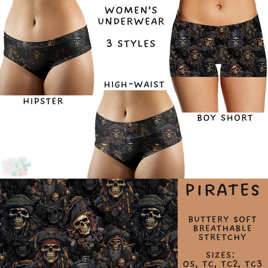 Batch #244 - Comfortable Underwear 2 - Closes 11/27 - ETA mid/late Jan - Pirates Women's Underwear